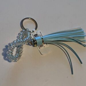 Elegant Blue Tassel Keychain